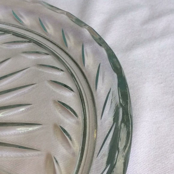 FINAL SALE PRICE Cut Glass Serving Platter + Umbrellas & Forks - Picture 3 of 8